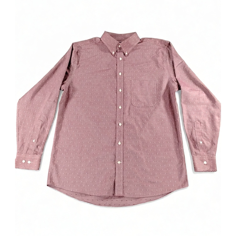 Stafford Travel Wrinkle-Free Oxford Shirt Mens 16 34-35 Button Down Regular Fit